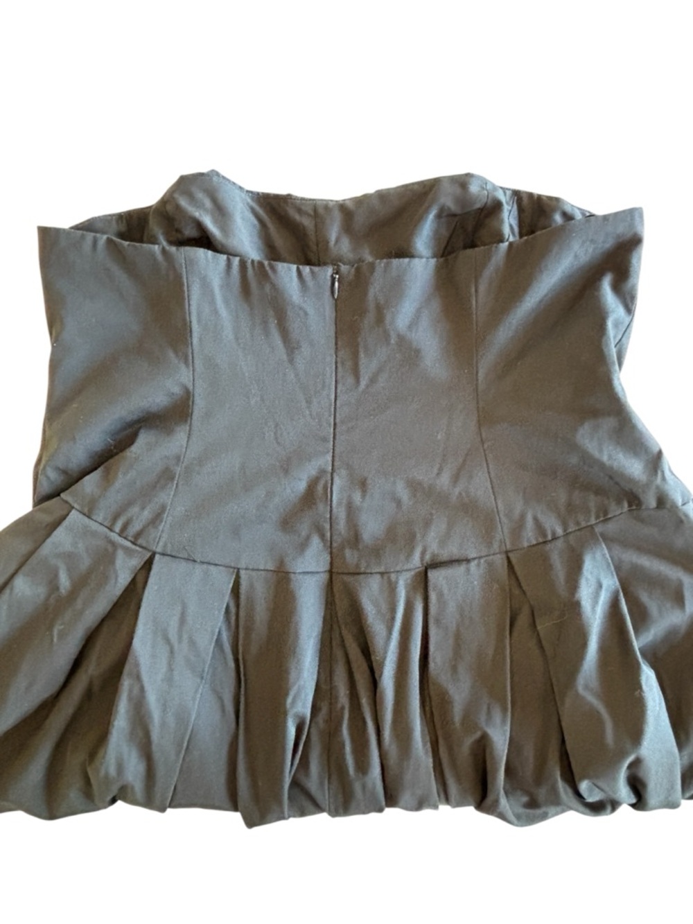 David Dixon Strapless Black Dress Pleated Corset LBD Plus Size 16 - Picture 9 of 10